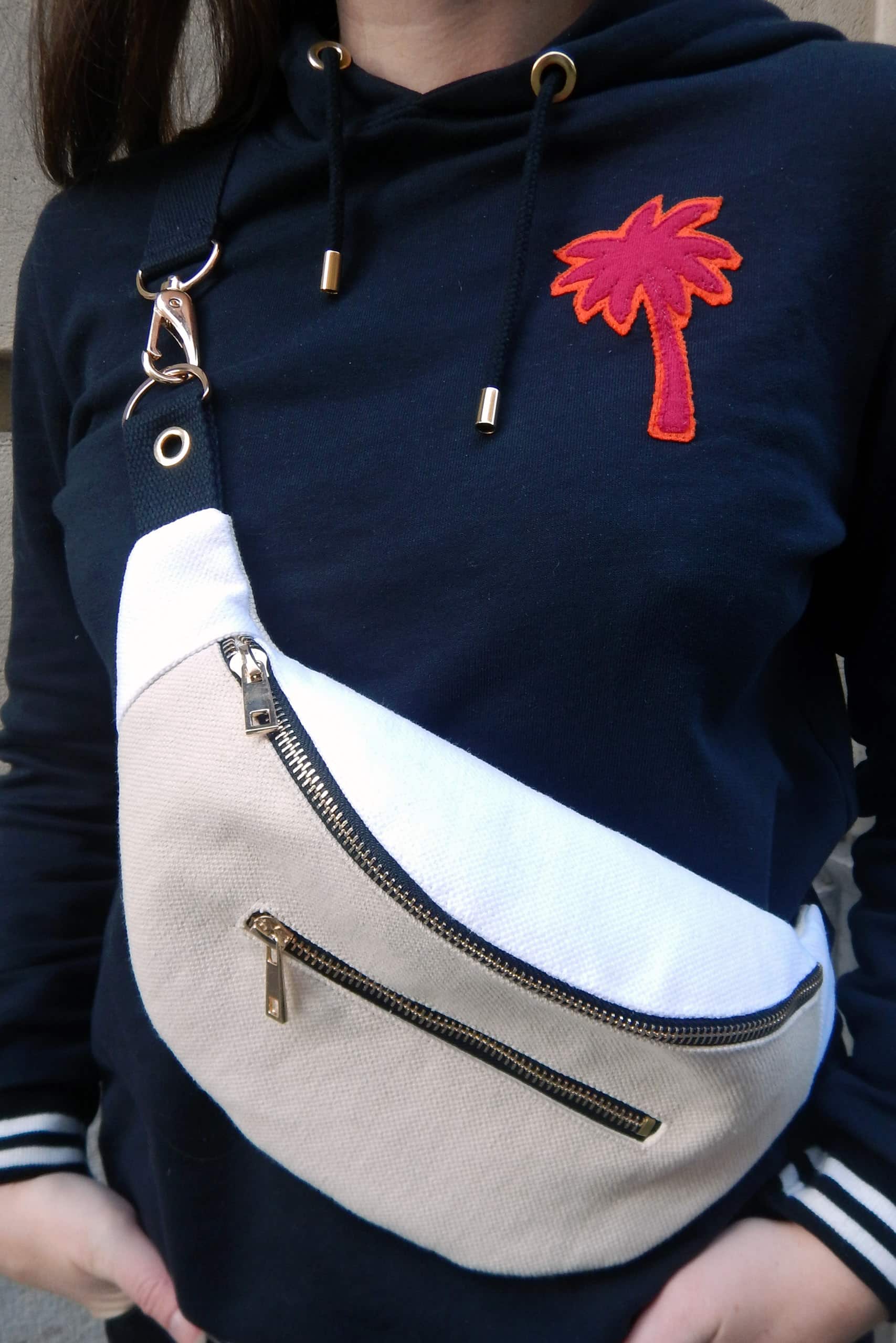 Sac Banane Blanc/Beige